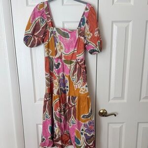 Floral Multicolor Women's Dress